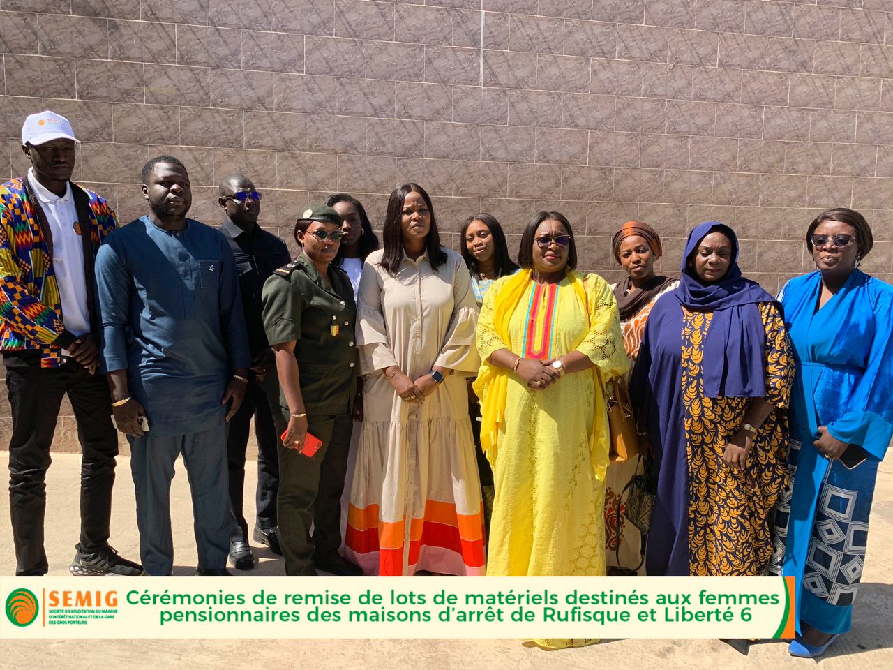 Remise de lots de matériels destinés aux femmes  pensionnaires des maisons d’arrêt par la SEMIG-SA